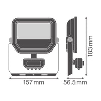 17W zwarte aluminium LED-schijnwerper met bewegingssensor, 2200 lumen, 830 warm wit, IP65