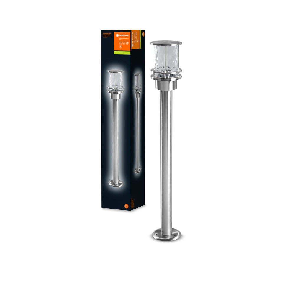 Ledvance ENDURA Classic Post 80cm E27 Lampada da percorso LED da esterno in acciaio inox IP44