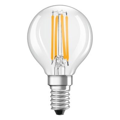Klassieke LED E14 peer filament helder 4W 470 lumen 2700K zeer warm wit vervangt 40W