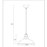 Lampe suspendue Lucide BRASSY-BIS Noir, 1xE27, hauteur réglable, abat-jour rond en métal Ø31cm, IP20