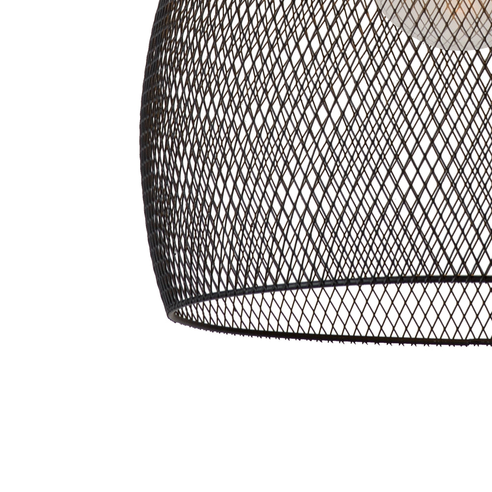 Lucide MESH hængelampe Sort Ø28cm 1xE27 moderne metal pendellampe IP20 højdejusterbar dæmpbar