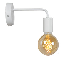 Lucide SCOTT wandlamp, 1xE27 fitting, 40W max, IP20, metalen behuizing, Mat Wit afwerking, vintage stijl