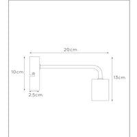 Lucide SCOTT wandlamp, 1xE27 fitting, 40W max, IP20, metalen behuizing, Mat Wit afwerking, vintage stijl