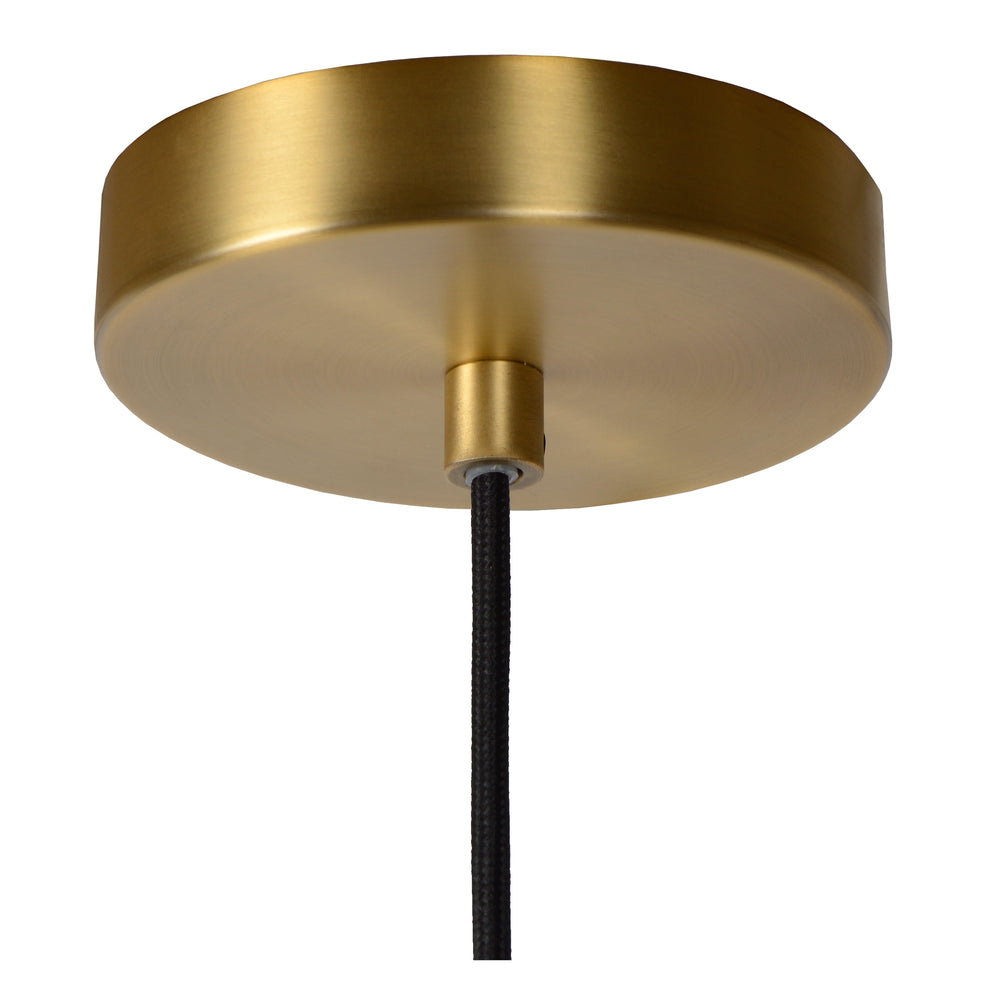 Lucide MALOTO suspension, métal et verre oval vintage, culot E27, 40W max, IP20, finition bronze vert