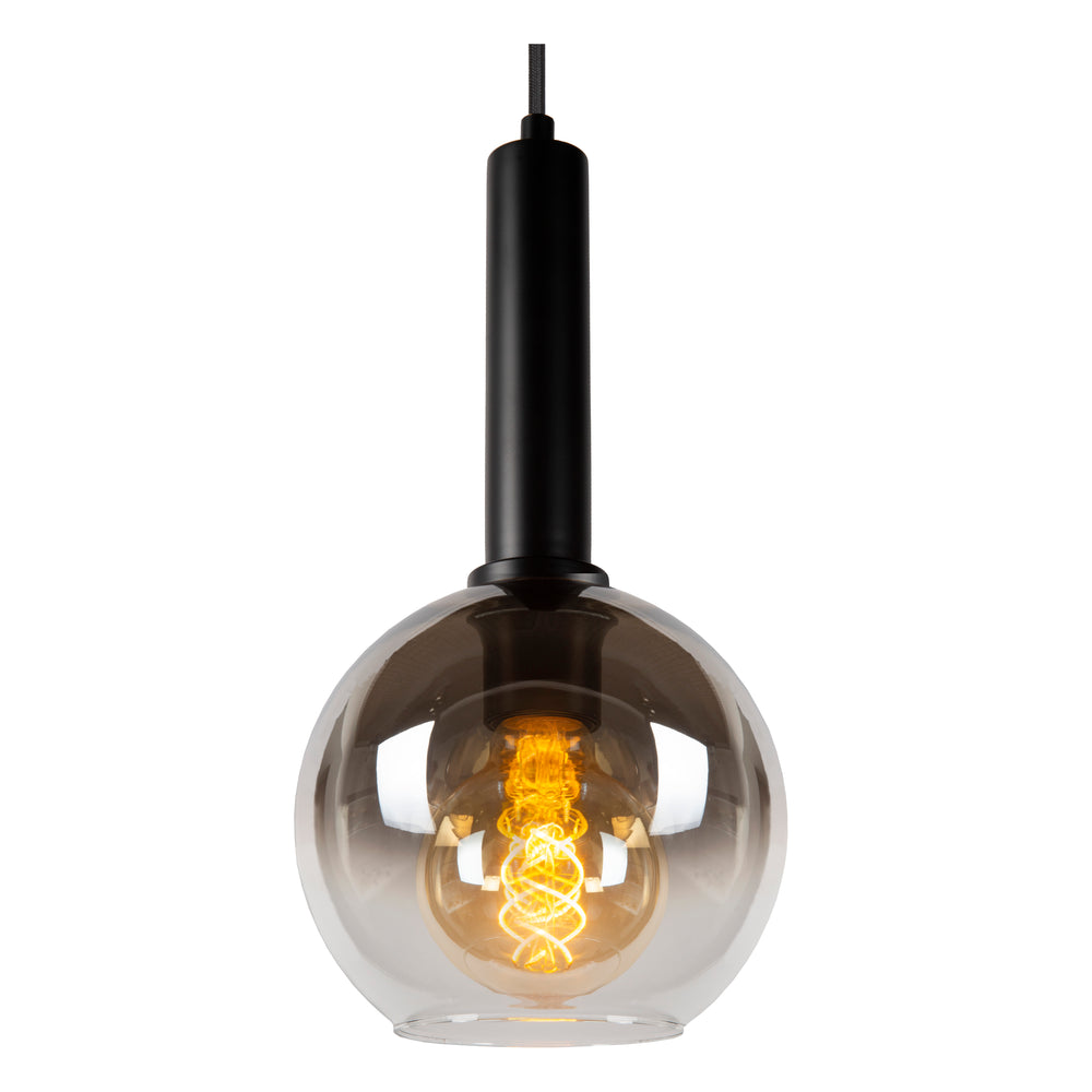 Suspension Lucide MARIUS 5xE27 Verre noir 55cm hauteur réglable design moderne intérieur IP20