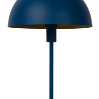 Lucide SIEMON Tischlampe Blau, 1xE14 Fassung, 25cm Stahlschirm, modernes Pilzdesign, IP20 Innenbereich