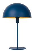 Lampe de table Lucide SIEMON Bleu, 1xE14, abat-jour en acier 25cm, design champignon moderne, usage intérieur IP20