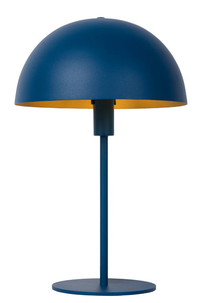 Lampe de table Lucide SIEMON Bleu, 1xE14, abat-jour en acier 25cm, design champignon moderne, usage intérieur IP20
