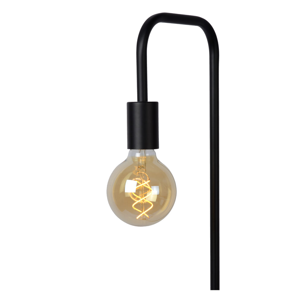 Lampada da terra Lucide LORIN, attacco 1xE27, 40W max, 220-240V, IP20, metallo nero opaco e marmo, altezza 1600mm