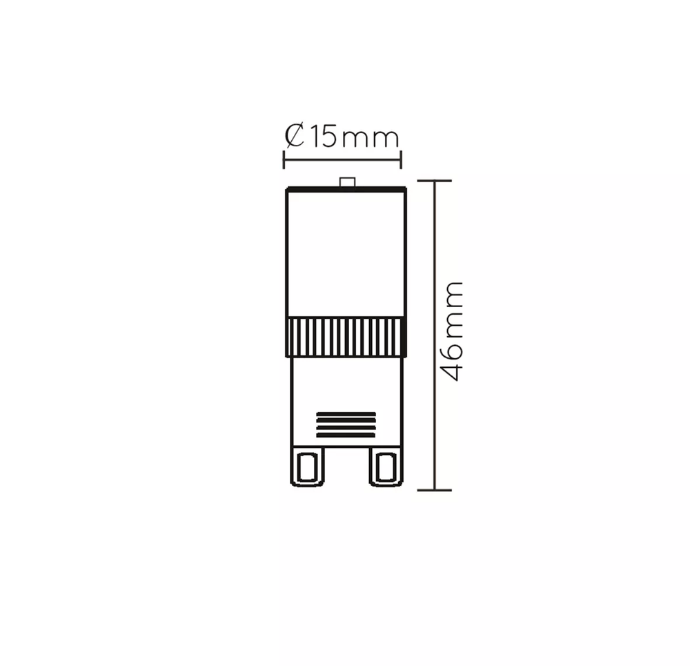 Lucide G9 LED-lamp Ø1,5cm dimbaar 2700K wit 3,5W 1x nuttige lumen CRI 80