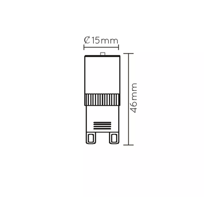 Lucide G9 LED-lamp Ø1,5cm dimbaar 2700K wit 3,5W 1x nuttige lumen CRI 80