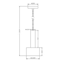 Lucide TEUN zwarte LED hanglamp Ø13cm E27 fitting Tsong aluminium