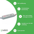 Led-voedingsadapter 12V 24W 2A waterdicht IP67 voor 12V led-verlichting
