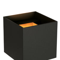 Lucide AXI LED vägglampa, 2x7W 2700K, IP54, justerbar ljusvinkel, svart aluminium, modern badrumsbelysning