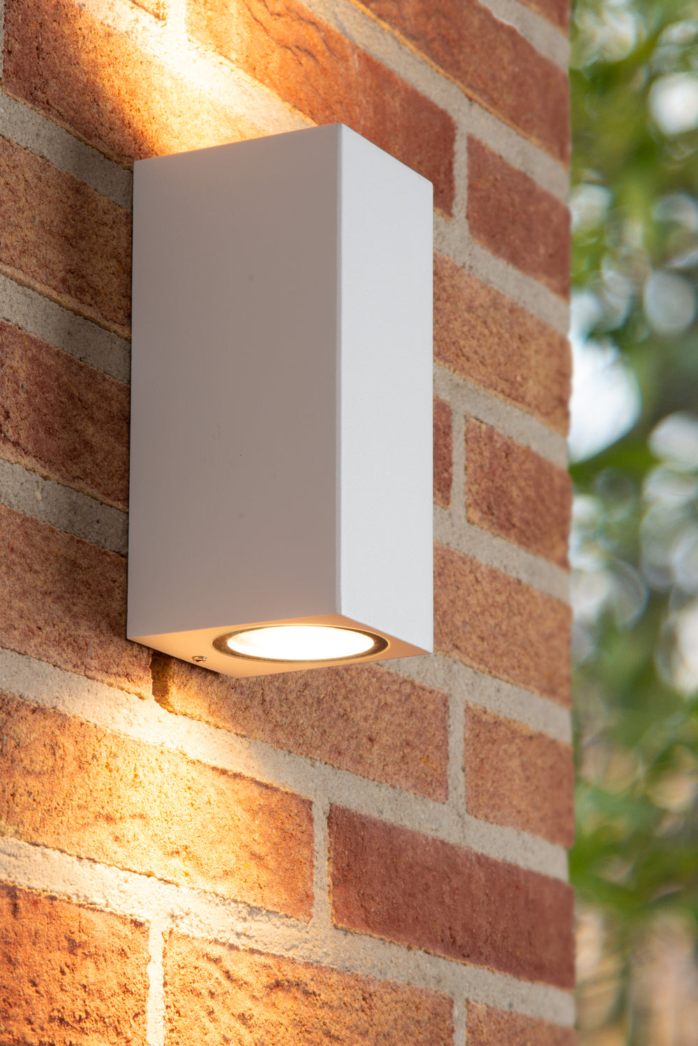 Applique murale LED Lucide ZARO intérieur extérieur, 2xGU10, IP44, Aluminium blanc design moderne