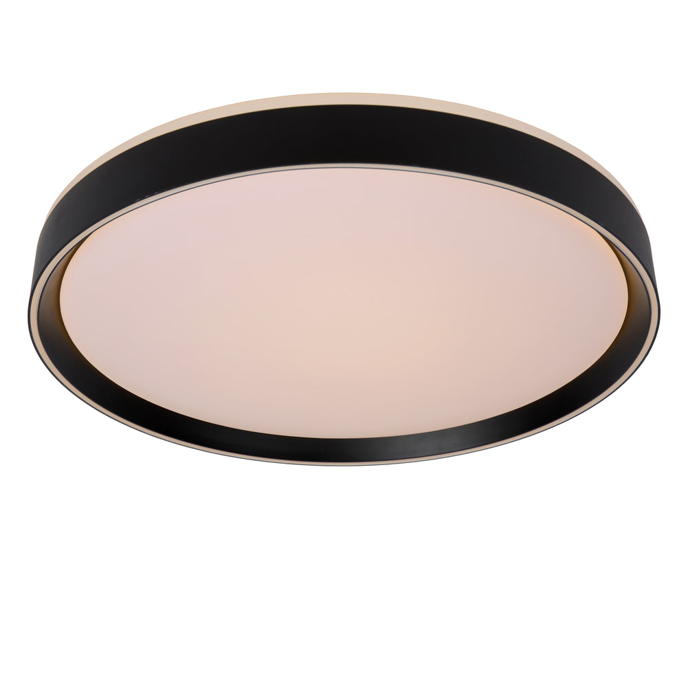 Lucide NURIA Plafonnier LED 36W 2700K 3-Niveaux Dim rond Ø50cm Noir moderne IP20