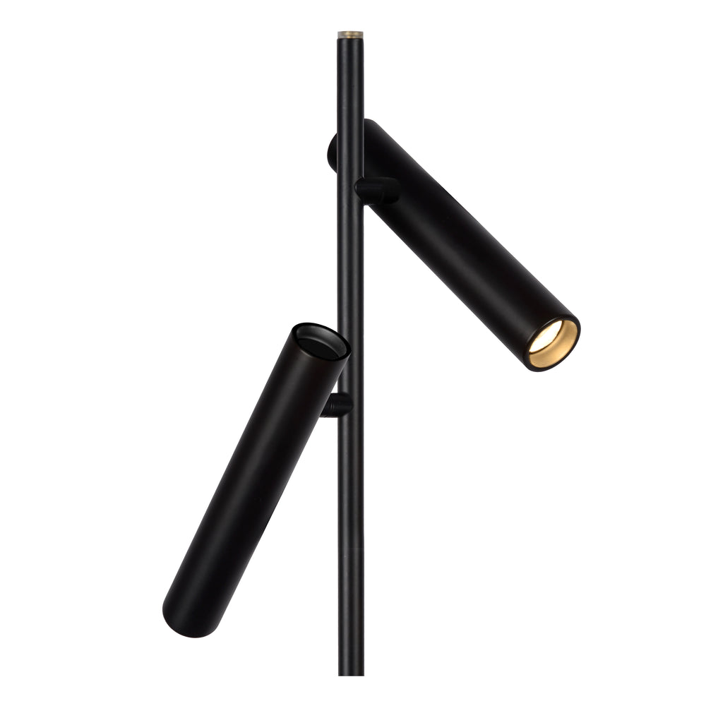 Lucide PHILON LED läslampa, 2x4.5W 3000K dimbar med touchkontroll, 220-240V, IP20, Svart, 140cm