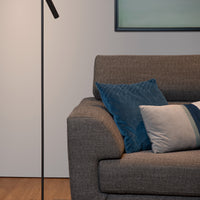 Lucide PHILON LED läslampa, 2x4.5W 3000K dimbar med touchkontroll, 220-240V, IP20, Svart, 140cm