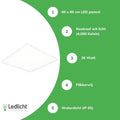 led panel 60x60cm ip65 moisture resistant 36w 4320 lumen 4000k cool white ugr22 opal