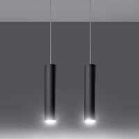 Lampada a sospensione LED Aigostar Nera LOOPEZ 2xGU10 portalampada, corpo in alluminio, 220-240V, IP20, CE RoHS