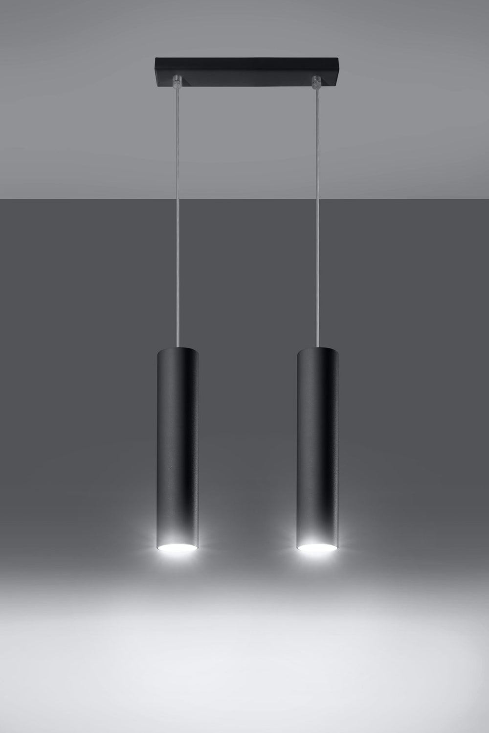 Lampada a sospensione LED Aigostar Nera LOOPEZ 2xGU10 portalampada, corpo in alluminio, 220-240V, IP20, CE RoHS