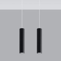 Lampada a sospensione LED Aigostar Nera LOOPEZ 2xGU10 portalampada, corpo in alluminio, 220-240V, IP20, CE RoHS