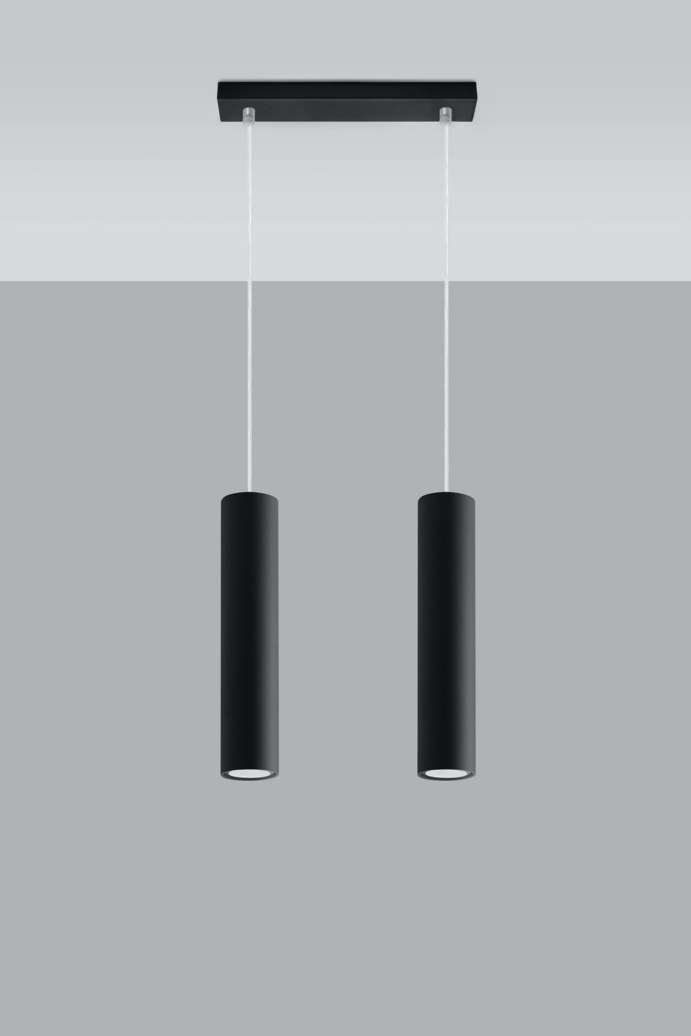 Lampada a sospensione LED Aigostar Nera LOOPEZ 2xGU10 portalampada, corpo in alluminio, 220-240V, IP20, CE RoHS