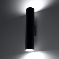 Aigostar LED vägglampa Svart LOOPEZ med 1x GU10-sockel IP20 aluminiumhölje CE RoHS
