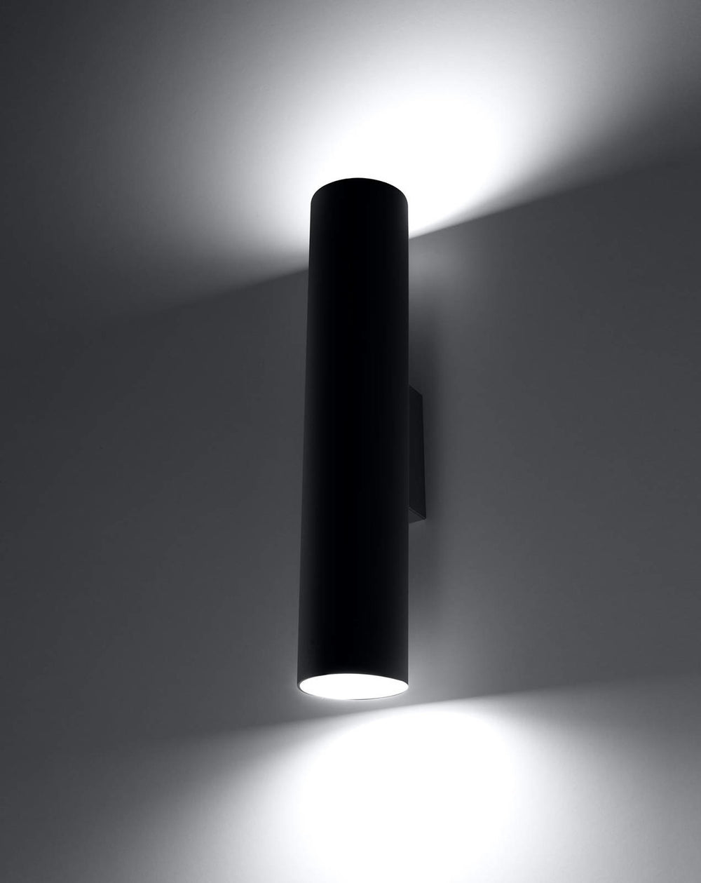 Aigostar LED vägglampa Svart LOOPEZ med 1x GU10-sockel IP20 aluminiumhölje CE RoHS