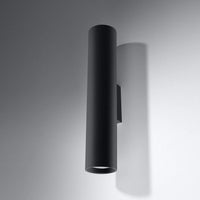 Aigostar LED vägglampa Svart LOOPEZ med 1x GU10-sockel IP20 aluminiumhölje CE RoHS