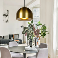 Lucide AKRON LED hanglamp E27 50W matte gouden aluminium 60mm