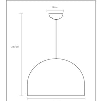 Lucide AKRON LED hanglamp E27 50W matte gouden aluminium 60mm