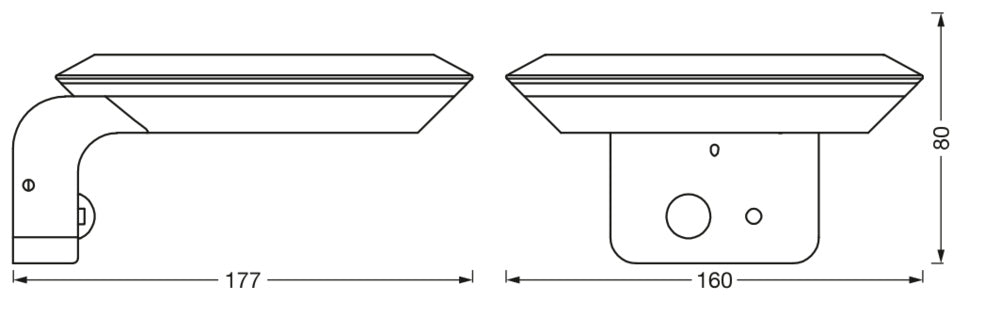 Ledvance Endura Style solare GLOW Sensore da Parete LED 3.6W 3000K IP44 Grigio Scuro Lampada da Esterno