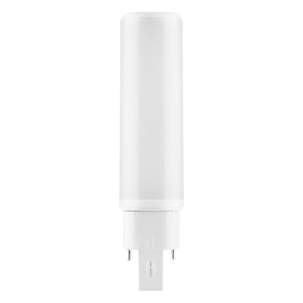 led pl-c dulux hf & ac mains v 6w 600 lumens utiles 3000k g24q-1 remplace 13w