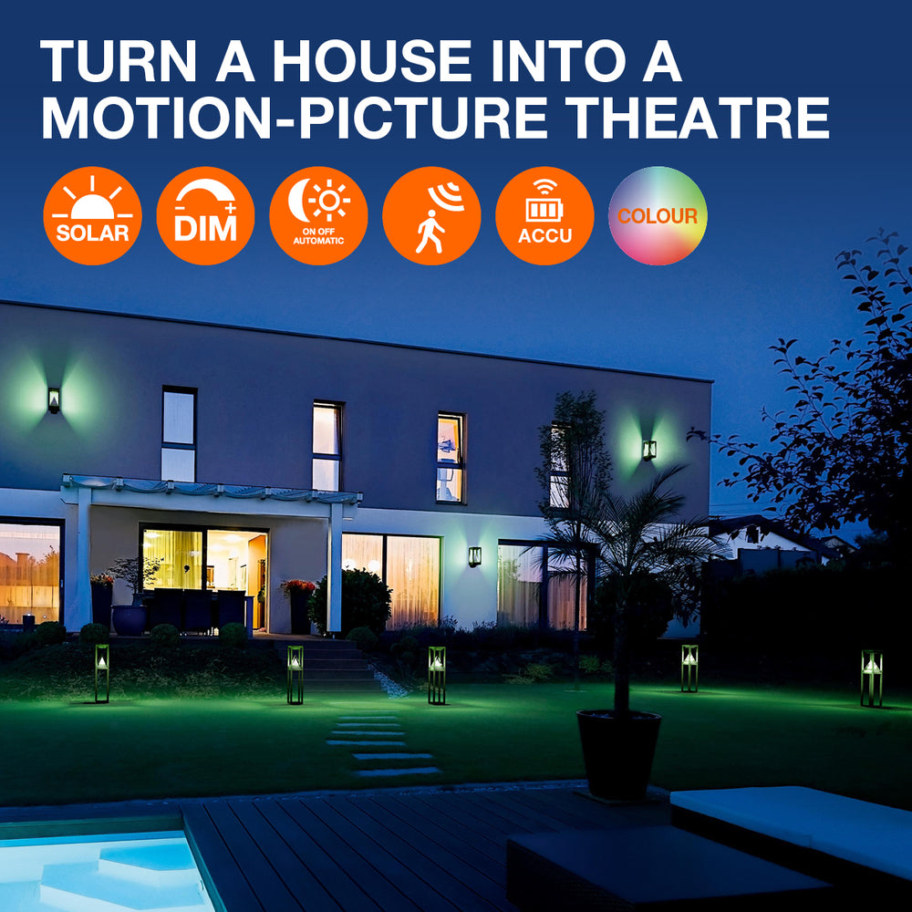 Ledvance Endura Style sol GLOW Vægsensor LED 3.6W 3000K IP44 Mørkegrå Udendørslampe