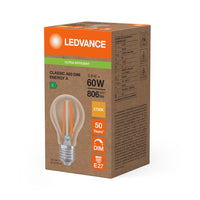 Ledvance LED Classic A E27 Blanco Cálido 2700K 3.8W regulable bombilla clara 806 lúmenes 220-240V IP20 50000h