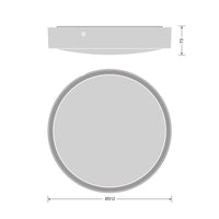 Ledvance LED Bulkhead Rund 300mm 17W IP65 IK10 3000K 4000K Vit Ytmonterad Vägg Takarmatur