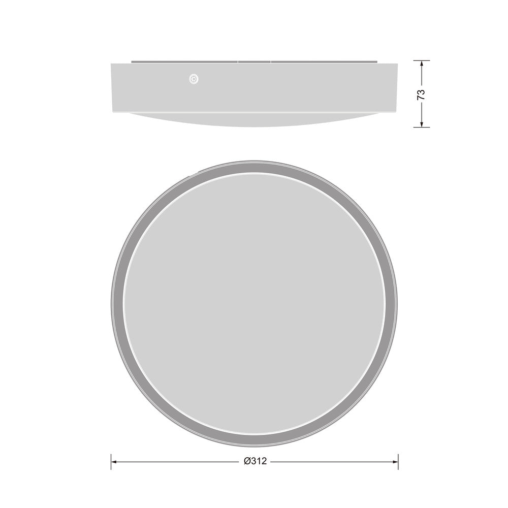 Ledvance LED Bulkhead Rund 300mm 17W IP65 IK10 3000K 4000K Vit Ytmonterad Vägg Takarmatur