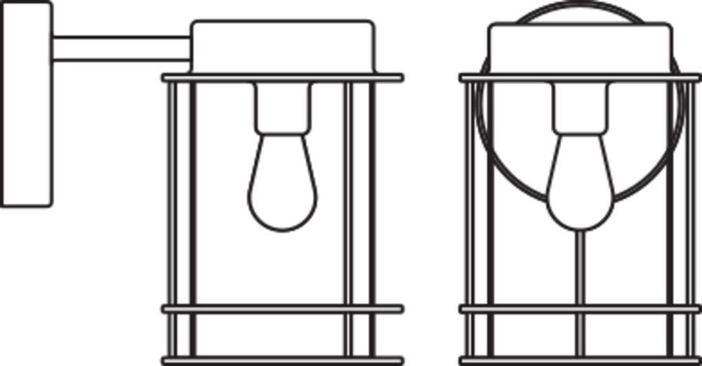 Ledvance ENDURA Classic Post Down E27 utomhus vägglampa Rostfritt stål Glas IP44 220-240V 60W max