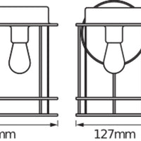 Ledvance ENDURA Classic Post Down E27 utomhus vägglampa Rostfritt stål Glas IP44 220-240V 60W max