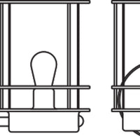 Ledvance ENDURA Classic Post Sensor Up E27 applique murale d'extérieur en acier inoxydable IP44 avec détecteur de mouvement et de lumière