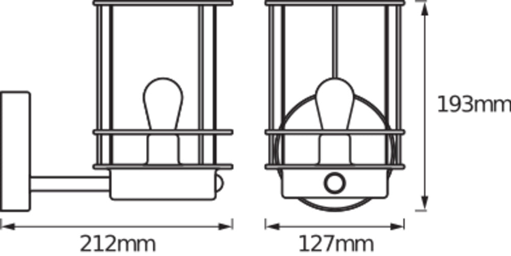 Ledvance ENDURA Classic Post Sensor Up E27 lampada da parete per esterni in acciaio inox IP44 con sensore di movimento e luce