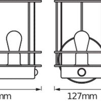 Ledvance ENDURA Classic Post Sensor Up E27 applique murale d'extérieur en acier inoxydable IP44 avec détecteur de mouvement et de lumière