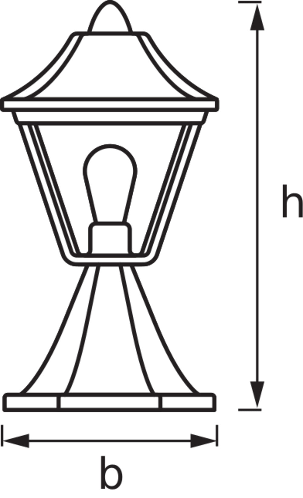 Ledvance ENDURA Classic Tradition 33cm Lanterna da Esterno E27 Nero/Oro IP44 Alluminio pressofuso