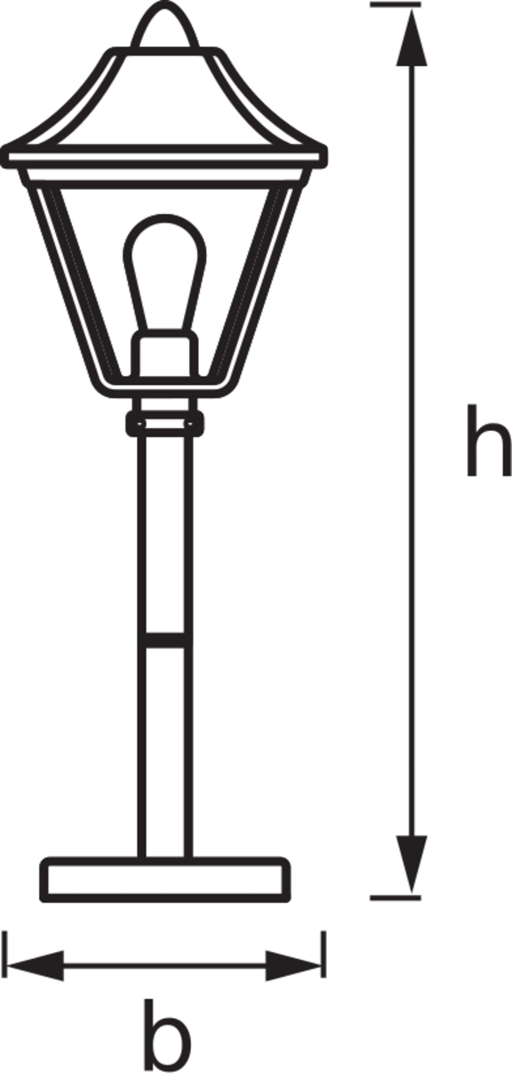 Ledvance ENDURA Classic Tradition lanterna da pavimento per esterni E27 Nero/Oro IP44 alluminio 1000mm