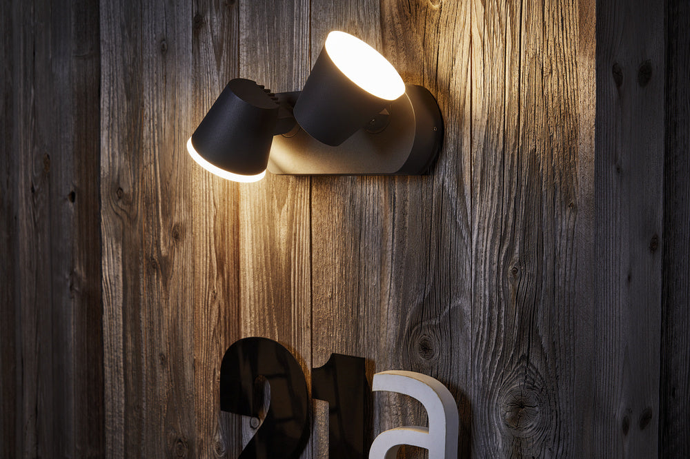 Ledvance ENDURA Style Midi Spot I LED wandlamp 13.5W 3000K 800 lumen IP44 Donkergrijs buiten