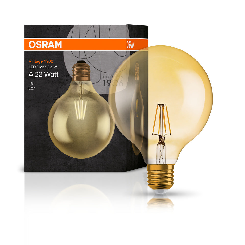 Ledvance Vintage 1906 LED Globo E27 2.5W 2400K Vetro Oro 220 lumen IP20 non dimmerabile