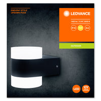 Ledvance ENDURA Style UpDown Puck LED Wandlamp 13W 3000K 980 lumen IP44 Donkergrijs Buiten