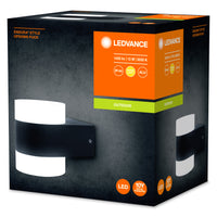 Ledvance ENDURA Style UpDown Puck LED Wandlamp 13W 3000K 980 lumen IP44 Donkergrijs Buiten