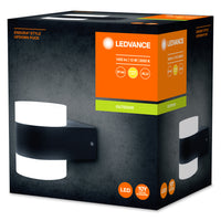 Ledvance ENDURA Style UpDown Puck LED Wandlamp 13W 3000K 980 lumen IP44 Donkergrijs Buiten